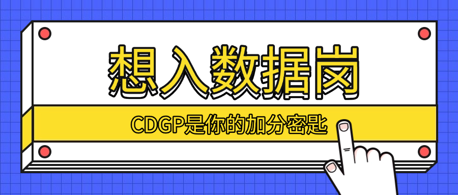 想入数据岗？CDGP是你的加分密匙！