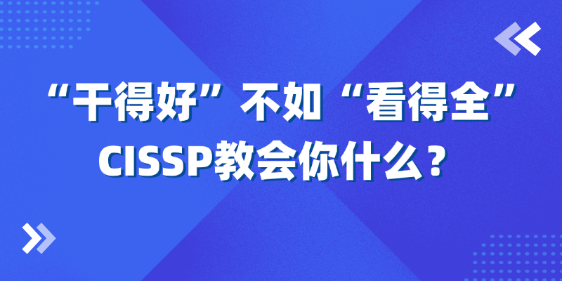 干得好不如看的全CISSP教会你什么.png